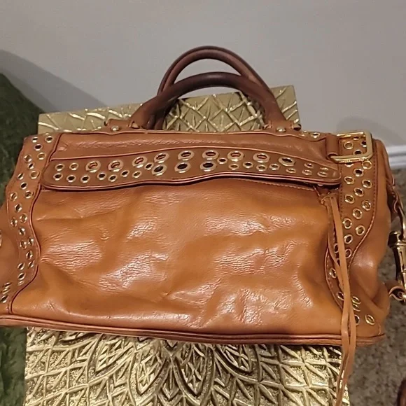 Rebecca Minkoff Morning After Bag Studded Camel Leather - Picture 3 of 12